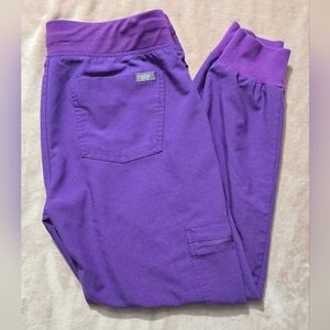Figs Technical Collection Purple Jogger Pants Size Small